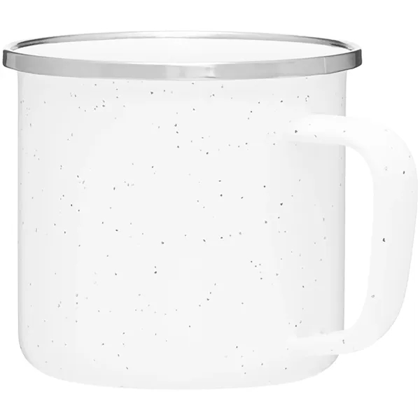 13 oz single wall enamel mug with stainless steel rim and... from ASI 51197 ETS Express, LLC