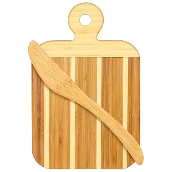 Bamboo striped paddle board with spreading knife.... from ASI 91565 Totally Bamboo