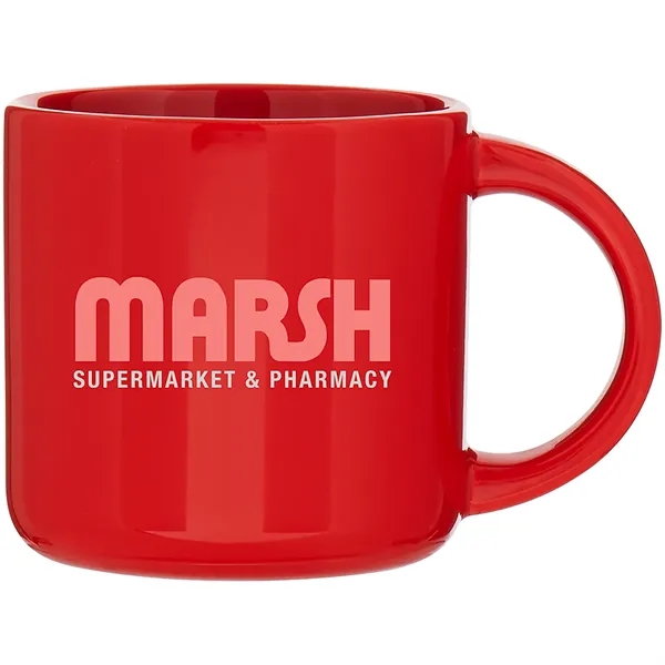 14 oz ceramic mug with glossy colored exterior and glossy colored... from ASI 51197 ETS Express, LLC