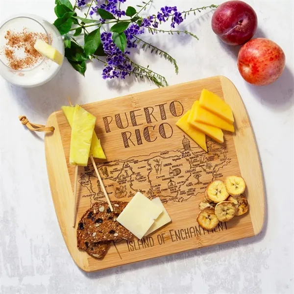 A Slice of Life Puerto Rico serving & cutting board. 11"... from ASI 91565 Totally Bamboo