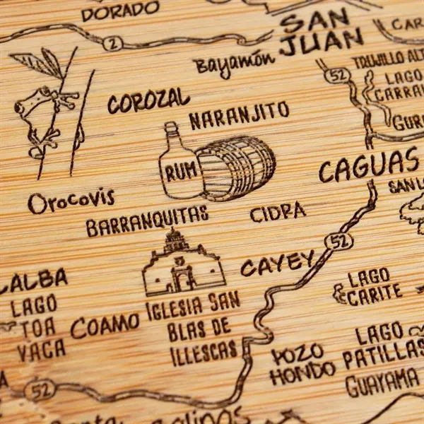 A Slice of Life Puerto Rico serving & cutting board. 11"... from ASI 91565 Totally Bamboo