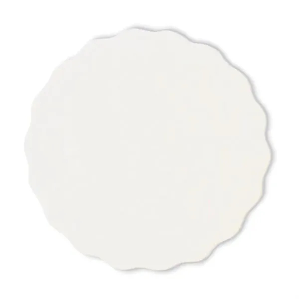3.625" round 40 point high density pulpboard drink coaster with scalloped... from ASI 91880 Tranter Graphics Inc