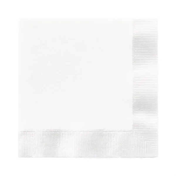 8.5" x 8.5" white 3-ply dinner napkin with 1/4 fold made... from ASI 91880 Tranter Graphics Inc