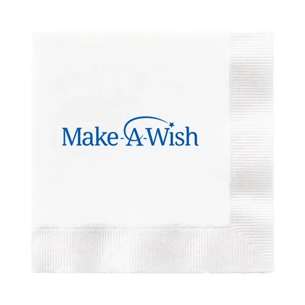 8.5" x 8.5" white 3-ply dinner napkin with 1/4 fold made... from ASI 91880 Tranter Graphics Inc