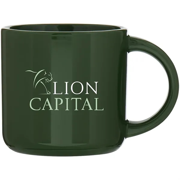 14 oz ceramic mug with glossy colored exterior and glossy colored... from ASI 51197 ETS Express, LLC