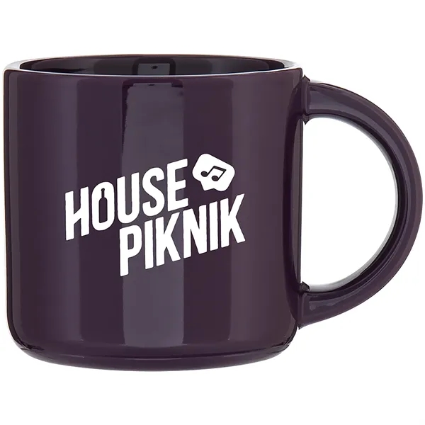 14 oz ceramic mug with glossy colored exterior and glossy colored... from ASI 51197 ETS Express, LLC