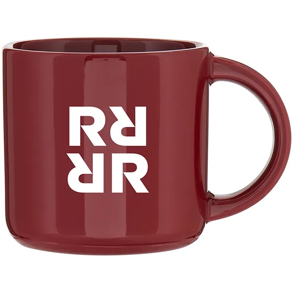 14 oz ceramic mug with glossy colored exterior and glossy colored... from ASI 51197 ETS Express, LLC