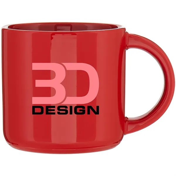 14 oz ceramic mug with glossy colored exterior and glossy colored... from ASI 51197 ETS Express, LLC