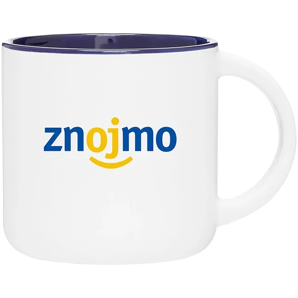 14 oz ceramic mug with a matte exterior and glossy colored... from ASI 51197 ETS Express, LLC