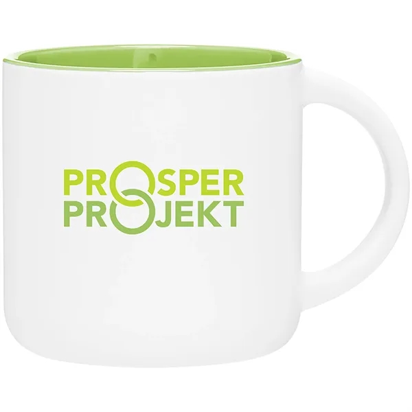 14 oz ceramic mug with a matte exterior and glossy colored... from ASI 51197 ETS Express, LLC