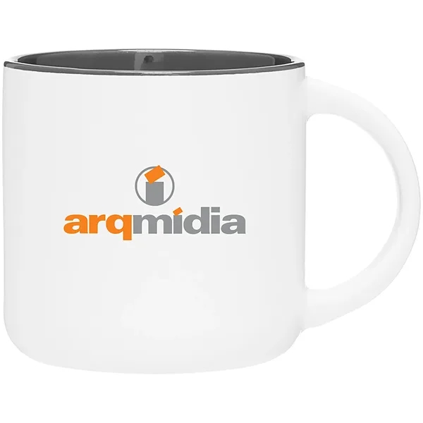 14 oz ceramic mug with a matte exterior and glossy colored... from ASI 51197 ETS Express, LLC