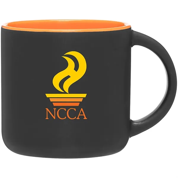 14 oz ceramic mug with a matte exterior and glossy colored... from ASI 51197 ETS Express, LLC