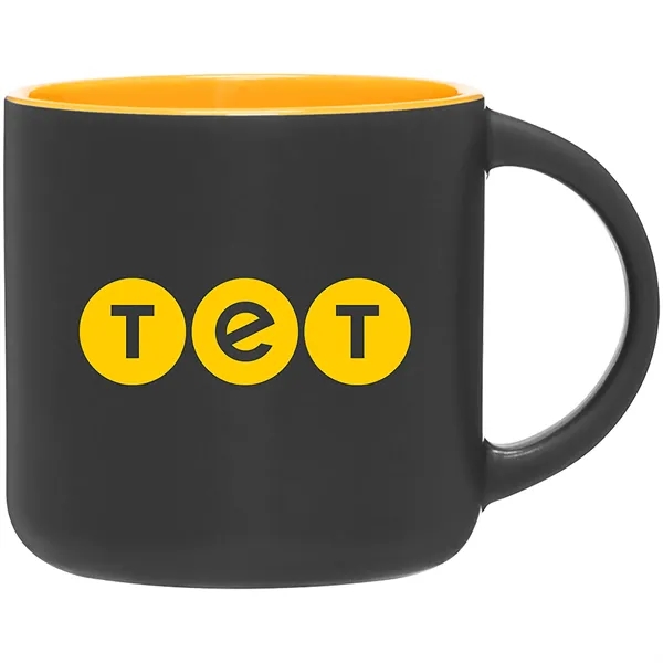 14 oz ceramic mug with a matte exterior and glossy colored... from ASI 51197 ETS Express, LLC