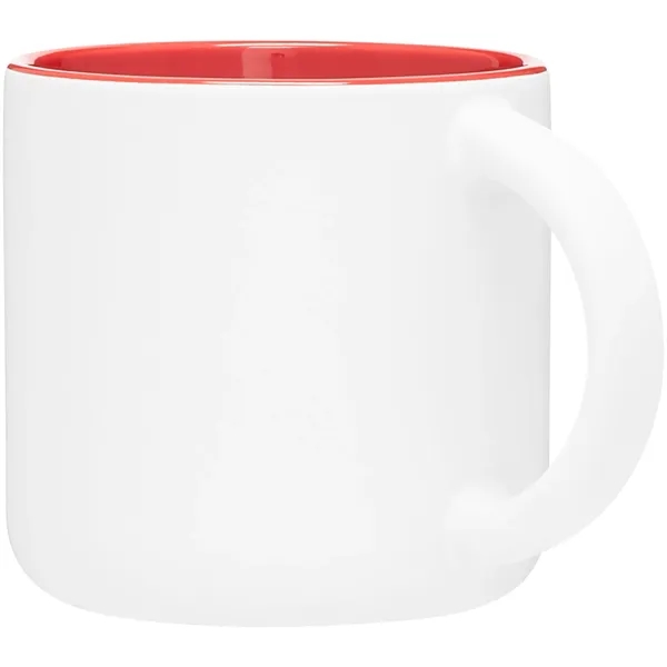 14 oz ceramic mug with a matte exterior and glossy colored... from ASI 51197 ETS Express, LLC
