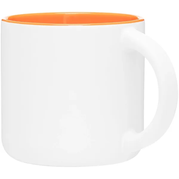 14 oz ceramic mug with a matte exterior and glossy colored... from ASI 51197 ETS Express, LLC