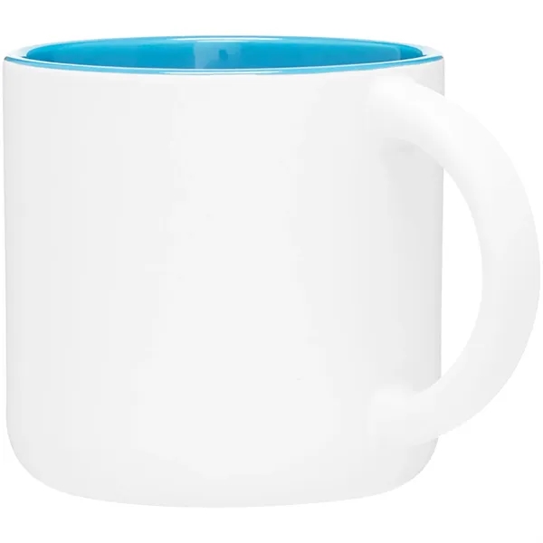 14 oz ceramic mug with a matte exterior and glossy colored... from ASI 51197 ETS Express, LLC