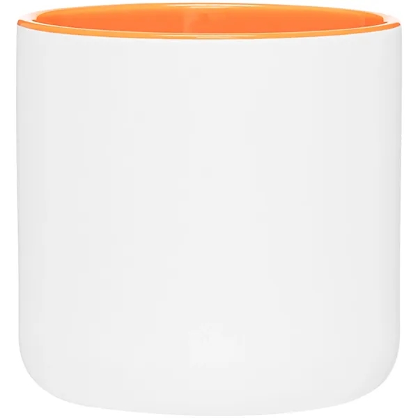 14 oz ceramic mug with a matte exterior and glossy colored... from ASI 51197 ETS Express, LLC