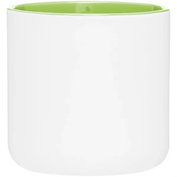 14 oz ceramic mug with a matte exterior and glossy colored... from ASI 51197 ETS Express, LLC