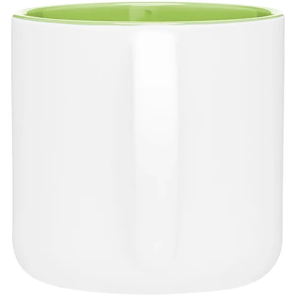 14 oz ceramic mug with a matte exterior and glossy colored... from ASI 51197 ETS Express, LLC