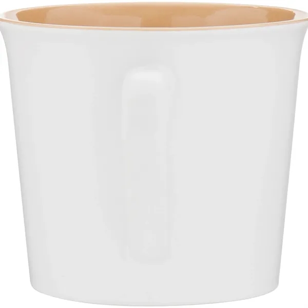 11 oz ceramic mug with glossy colored exterior and matching glossy... from ASI 51197 ETS Express, LLC