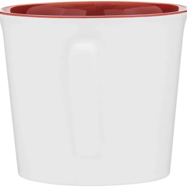 11 oz ceramic mug with glossy colored exterior and matching glossy... from ASI 51197 ETS Express, LLC
