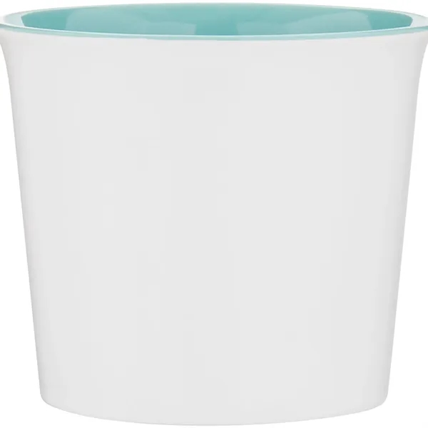 11 oz ceramic mug with glossy colored exterior and matching glossy... from ASI 51197 ETS Express, LLC