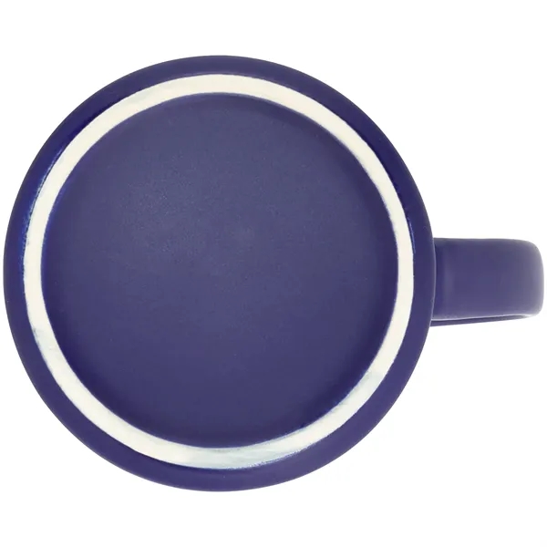 15 oz ceramic mug with handle, matte colored exterior and glossy... from ASI 51197 ETS Express, LLC