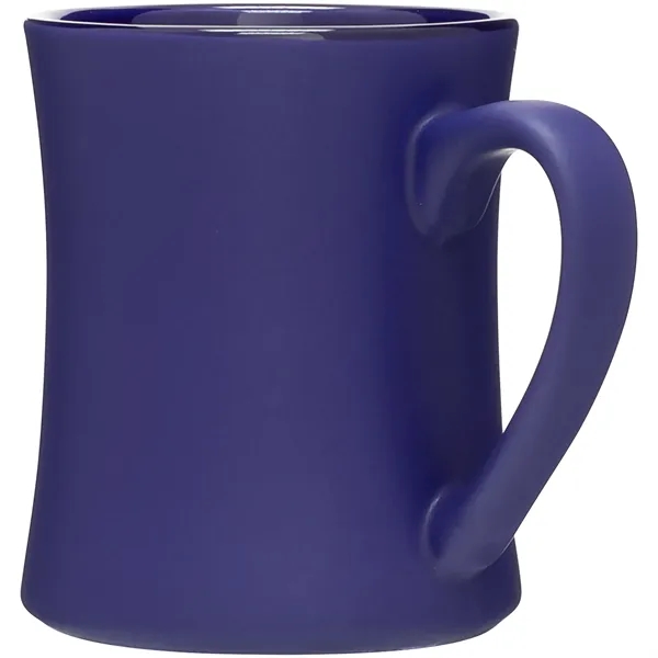 15 oz ceramic mug with handle, matte colored exterior and glossy... from ASI 51197 ETS Express, LLC