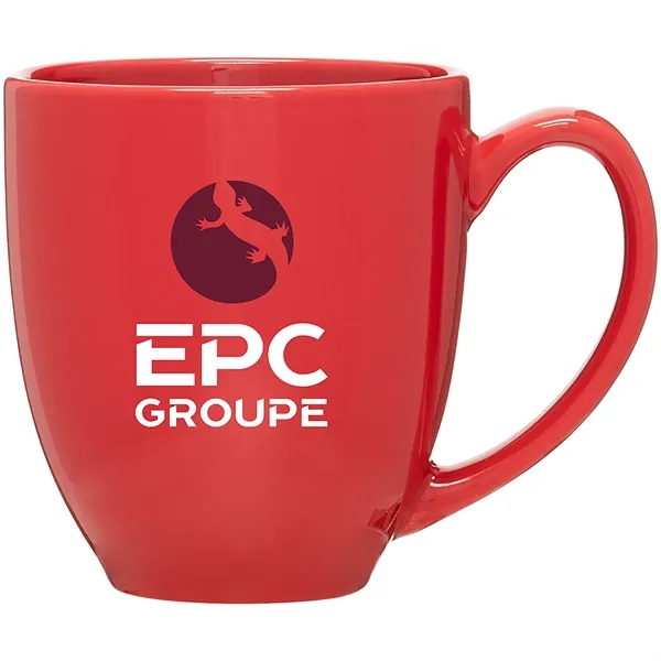 15 oz ceramic bistro mug with glossy colored exterior and interior.... from ASI 51197 ETS Express, LLC