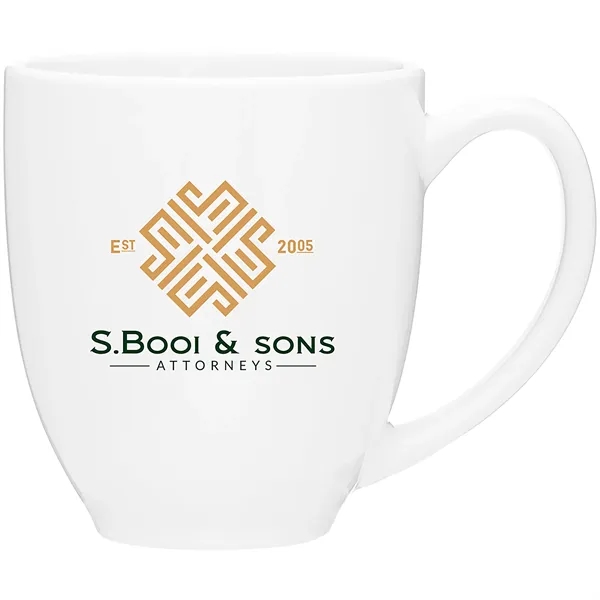 15 oz ceramic bistro mug with glossy colored exterior and interior.... from ASI 51197 ETS Express, LLC