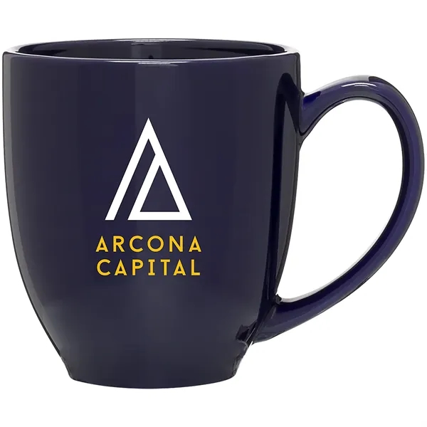 15 oz ceramic bistro mug with glossy colored exterior and interior.... from ASI 51197 ETS Express, LLC