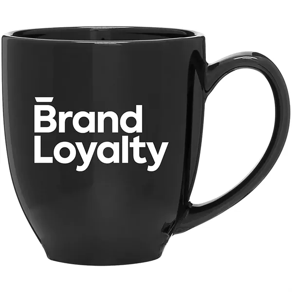 15 oz ceramic bistro mug with glossy colored exterior and interior.... from ASI 51197 ETS Express, LLC