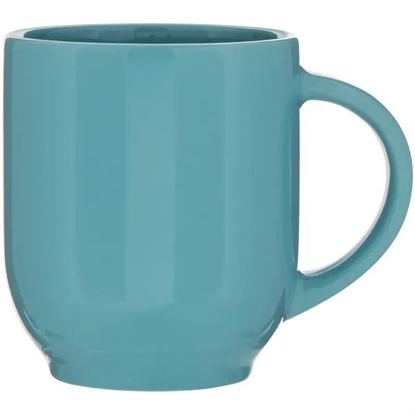 15 oz ceramic mug with glossy colored exterior and matching glossy... from ASI 51197 ETS Express, LLC
