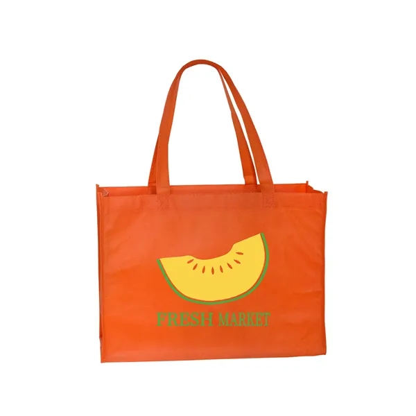 Standard non-woven tote bag with box gusset, crisp binding edge seams... from ASI 79530 Prime Line