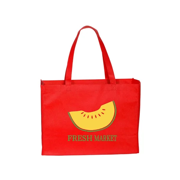 Standard non-woven tote bag with box gusset, crisp binding edge seams... from ASI 79530 Prime Line