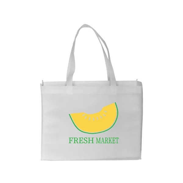 Standard non-woven tote bag with box gusset, crisp binding edge seams... from ASI 79530 Prime Line