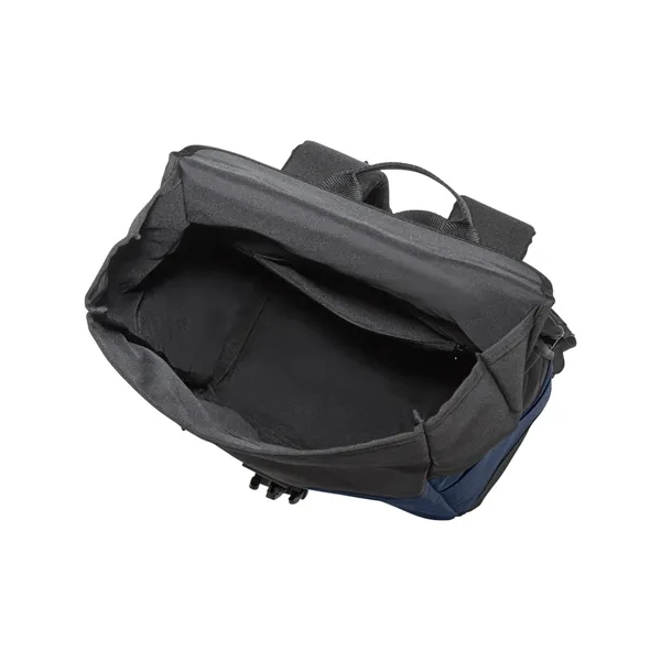 10.63" x 16.93" x 6.10" backpack with a flexible rolltop, zippered... from ASI 79530 Prime Line