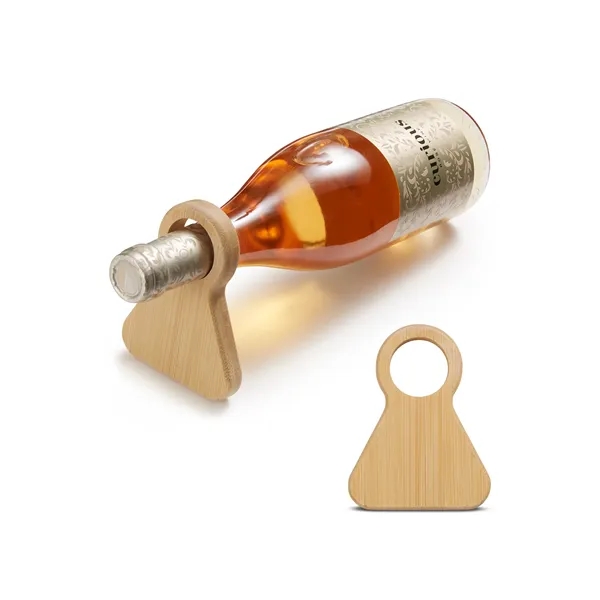 Table wine holder and bottle opener made of bamboo.... from ASI 79530 Prime Line