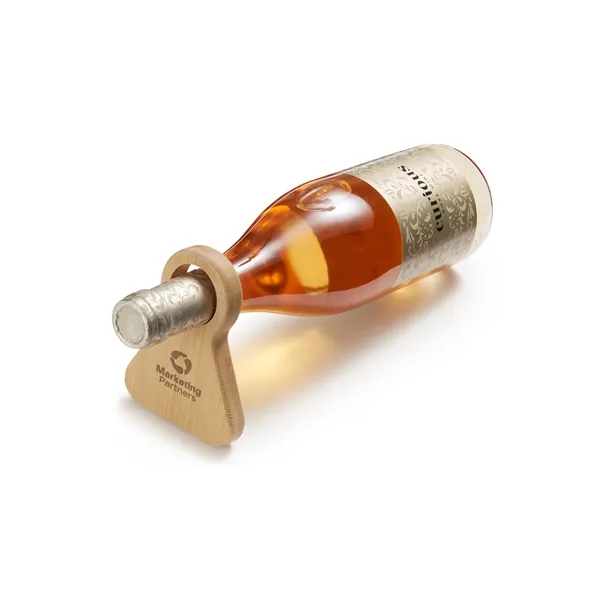 Table wine holder and bottle opener made of bamboo.... from ASI 79530 Prime Line