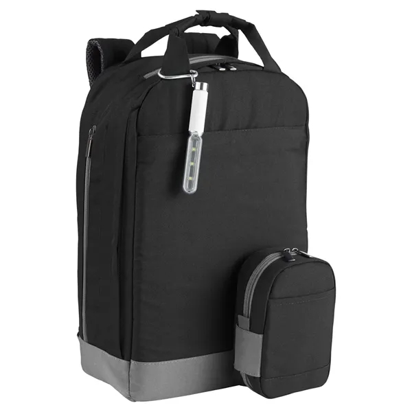 11.8" x 16.9" x 5.1" backpack with a double-zippered main compartment,... from ASI 79530 Prime Line