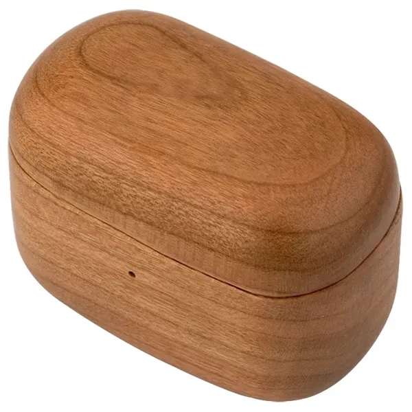 Cherry Wood TWS Wireless Earbuds and Charger Case... from ASI 89320 Starline USA Inc