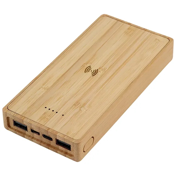 Bamboo 10,000mAh Solar/Wireless Powerbank... from ASI 89320 Starline USA Inc