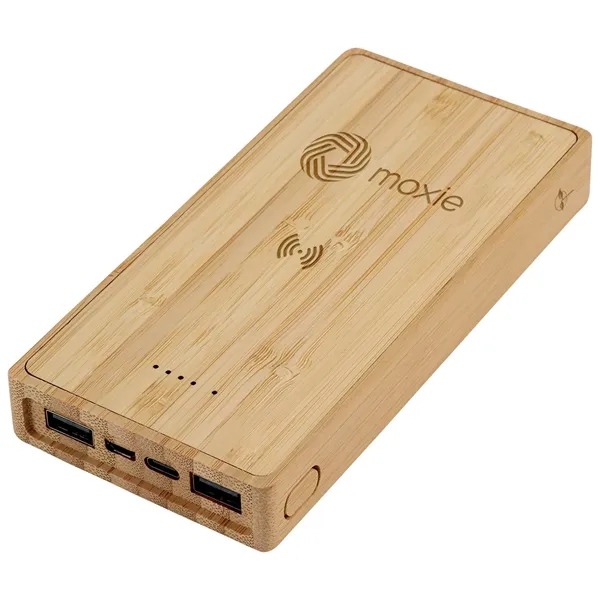 Bamboo 10,000mAh Solar/Wireless Powerbank... from ASI 89320 Starline USA Inc