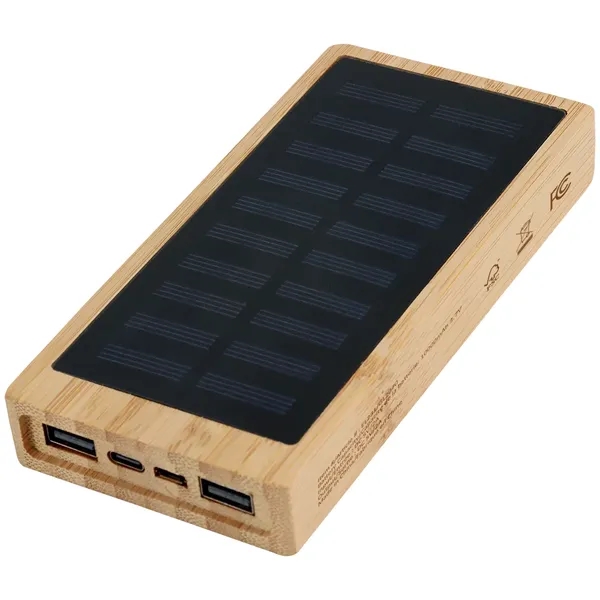 Bamboo 10,000mAh Solar/Wireless Powerbank... from ASI 89320 Starline USA Inc
