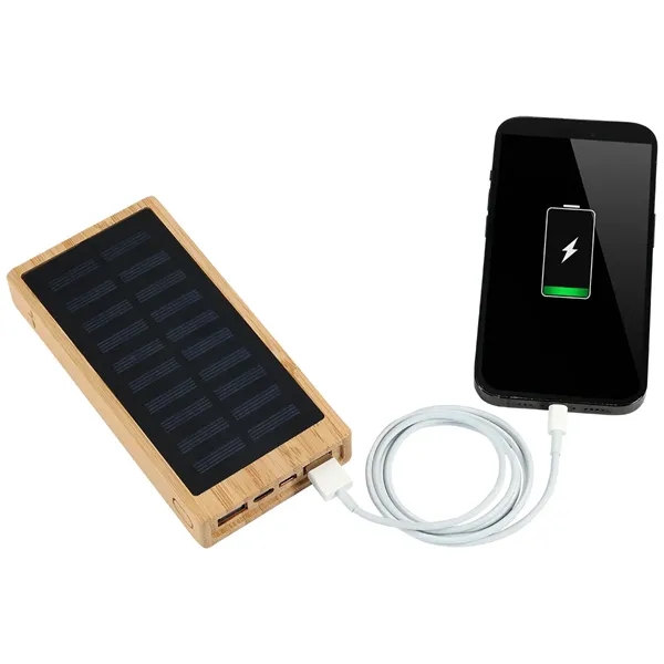 Bamboo 10,000mAh Solar/Wireless Powerbank... from ASI 89320 Starline USA Inc