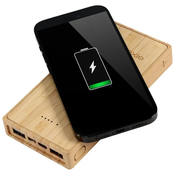 Bamboo 10,000mAh Solar/Wireless Powerbank... from ASI 89320 Starline USA Inc