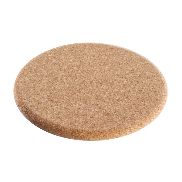 4" diameter x .25" thick cork coasters make a great branding... from ASI 91565 Totally Bamboo