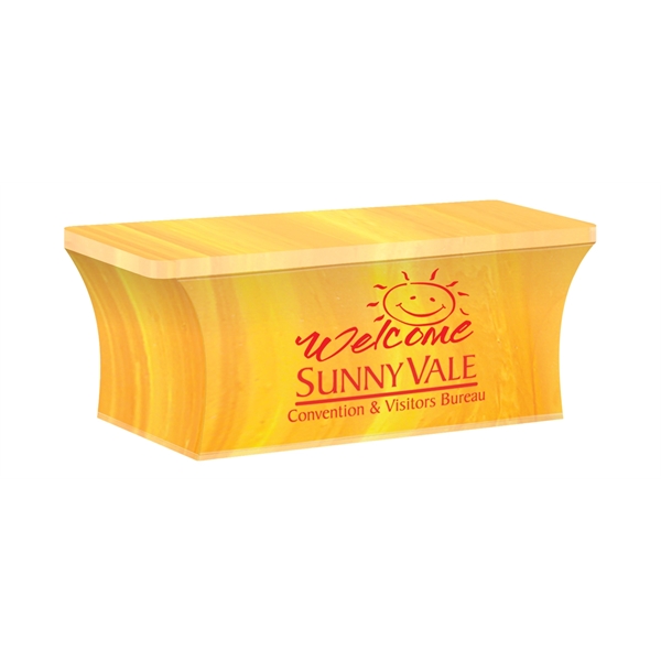8' elastic polyester, 4-sided table cover that can be customized with... from ASI 90807 Tekweld