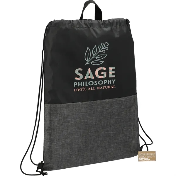 Recycled drawstring bag with zippered front pocket.... from ASI 66887 PCNA / Leeds