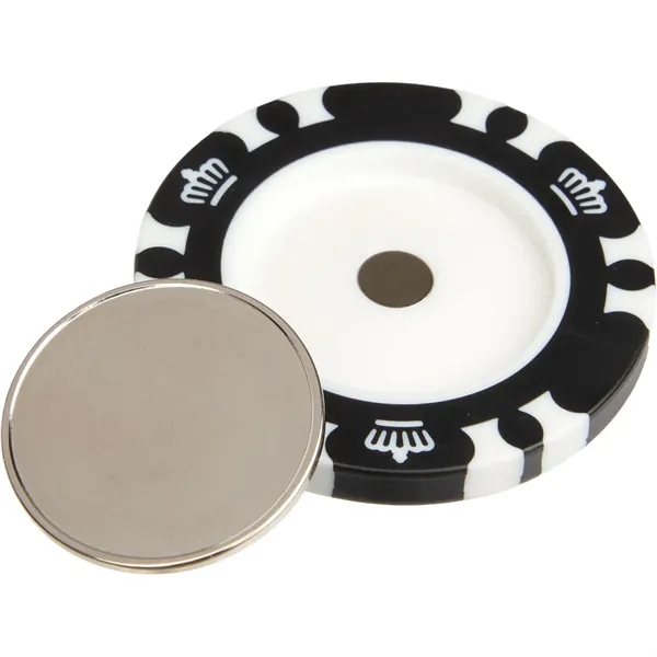 Recycled Poker Chip w/ Metal Ballmarker... from ASI 66887 PCNA / Leeds
